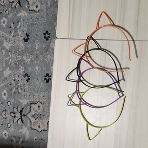 Set of 4 Plastic Cat Ear Headbands